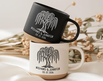 Personalized Willow Tree Pottery Mug 9th Anniversary Gift Gift For Her