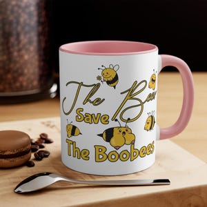 Save The Boobees Bee Pattern Coffee Mug