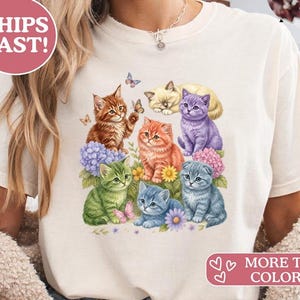 Retro Purride Cats Shirt, Vintage Rainbow Kitten Pride Tee