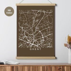 Ghent City Map Poster, Belgium, Europe Map Print, Printable Wall Art ...