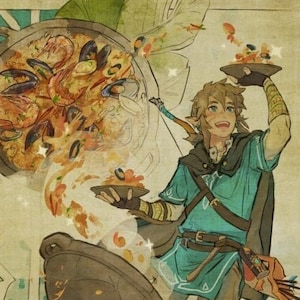 Legend of Zelda Poster Art Print: Seafood Paella