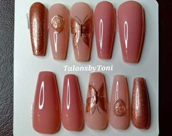 Ataúd largo mariposa Copperstone tamaño grande