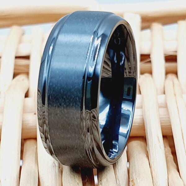 Black Band Rings Etsy