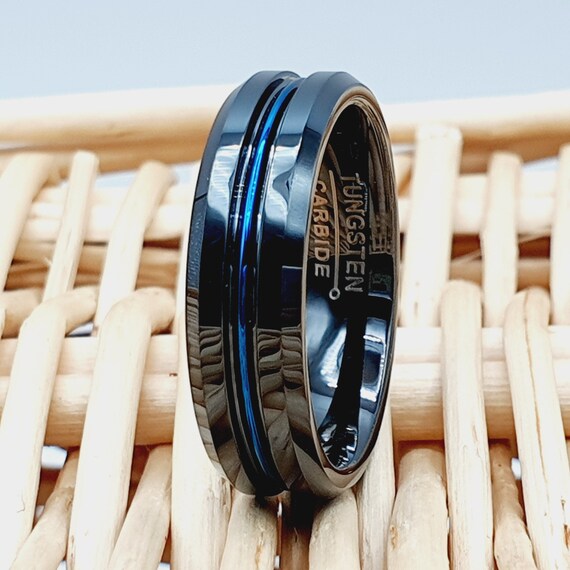 Blue Line Ring Stainless Steel | Thin Blue Line Wedding Rings - Blue  Stainless Steel - Aliexpress