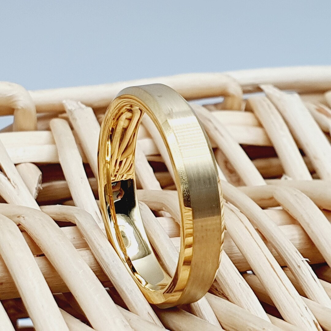 Mens Gold Wedding Band Gold Wedding Ring Men's Wedding - Etsy
