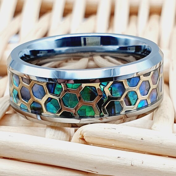 Abalone engagement best sale ring