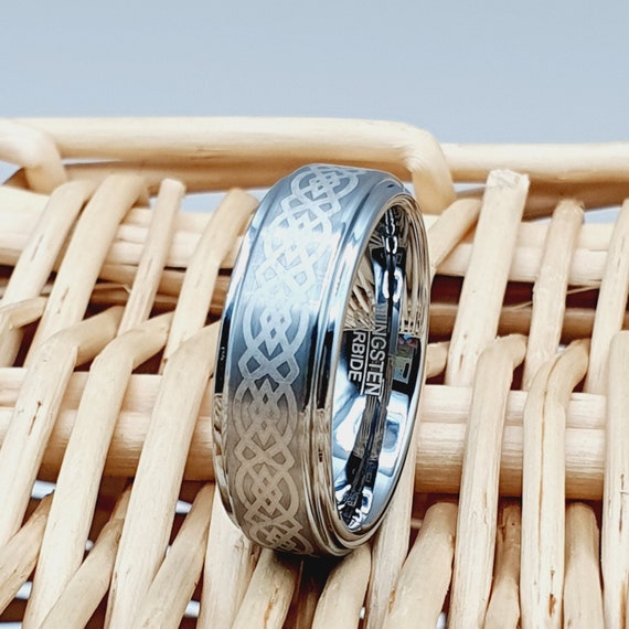 Celtic Knot Men s Tungsten Ring Tungsten Ring Men s Tungsten