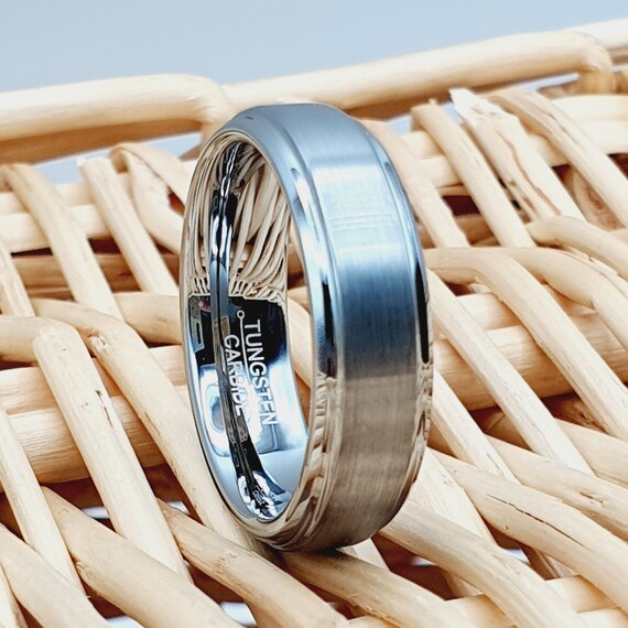 Solid on sale tungsten ring
