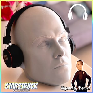 Sigourney Weaver "1992" / Ellen Ripley / Soporte para auriculares / Escultura de cabeza de 22 cm de alto / Decoración del hogar / Impresión 3D. Esculturas de Starstruck