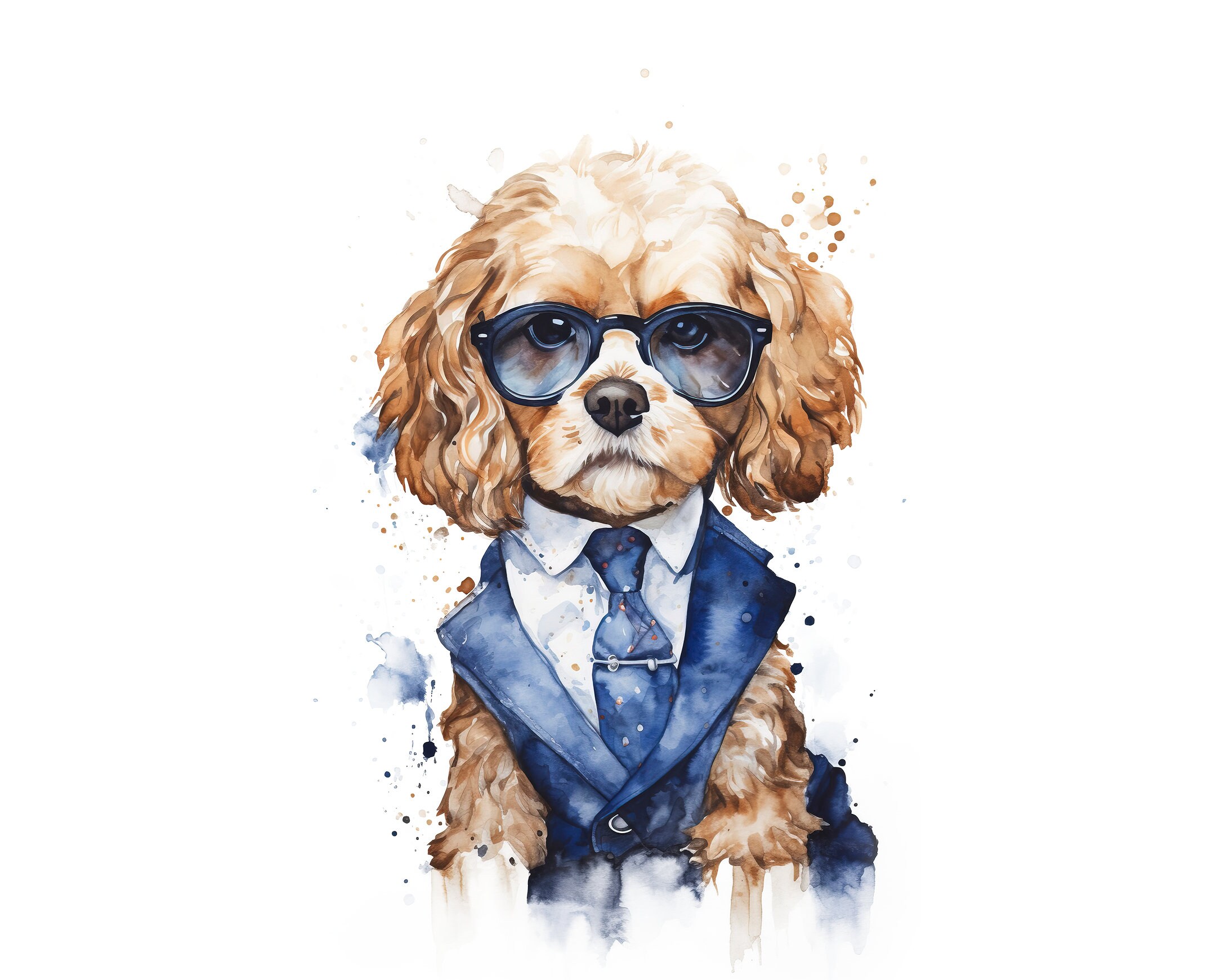 Cavapoo Clipart, Cute Dog Clipart, Dog PNG, Watercolor Cavapoo PNG, Dog ...