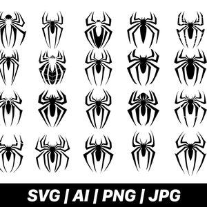 クモ SVG、クモ SVG バンドル デジタル、動物クモ、動物クリップアート