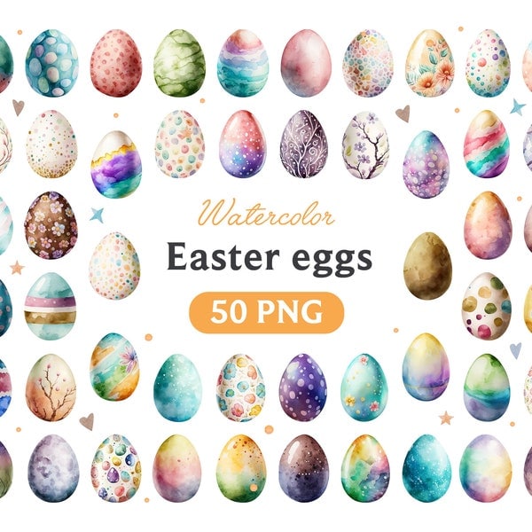 Watercolor Easter Eggs, Egg, Easter Eggs clipart, Easter Eggs PNG, Easter Eggs clipart, Easter Eggs art, Easter Eggs, digital