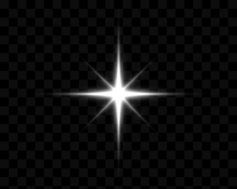 May include: A bright white starburst with a glowing center, radiating light outwards on a black background.