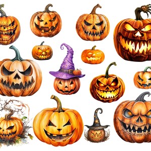 Pu&ograve; includere: Una collezione di 13 zucche di Halloween arancioni e marroni con vari volti spaventosi. Alcune zucche hanno occhi e denti luminosi.