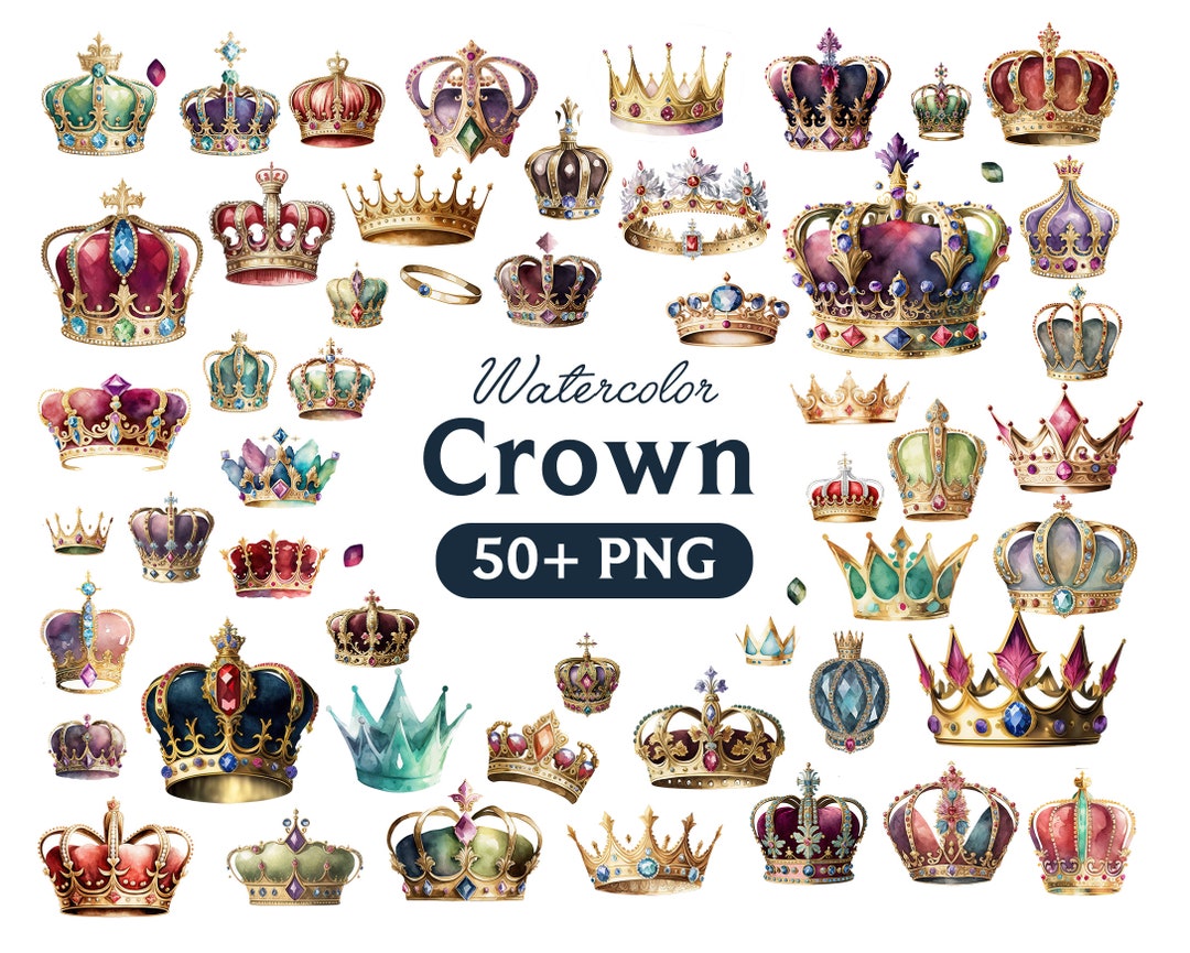 Crown Png, Watercolor Crown, Crown Clipart, Crown PNG, Crown Clipart ...