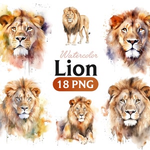 Leão Png, Leão Aquarela, Clipart De Leão, Leão PNG, Clipart De Leão, Arte De Leão, Leão, digital, animal, 3