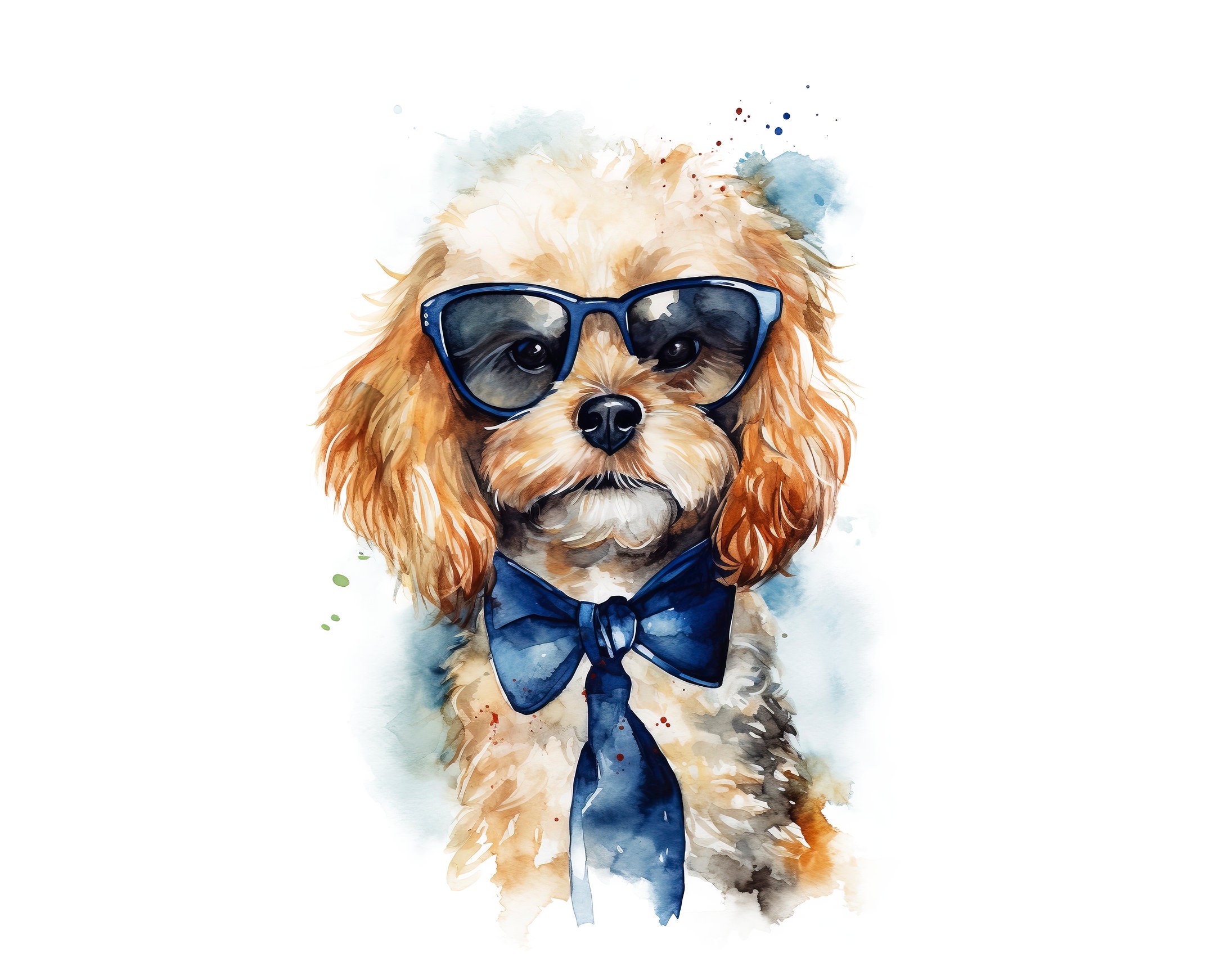Cavapoo Clipart, Cute Dog Clipart, Dog PNG, Watercolor Cavapoo PNG, Dog ...