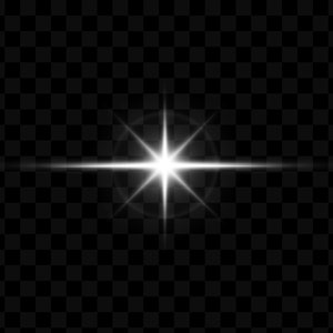 May include: A bright white starburst with a horizontal beam of light, set against a black and white checkered background.