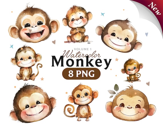 Little Monkey PNG Picture, Happy Little Monkey, Monkey Clipart, Cartoon  Comics, Animal Illustration PNG Image For Free Download