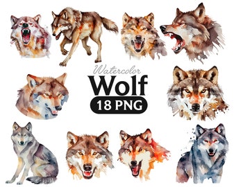 Loup Png, loup aquarelle, loup clipart, loup PNG, loup clipart, loup art, loup, numérique, animal, 2