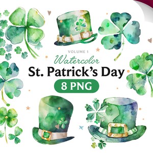 St. patricks Tag PNG, Kobold Hut PNG, Kleeblatt png Glück Sublimation, st patty Clipart, Liebe Kleeblatt png, digital, St. Pat PNG