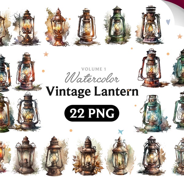 Vintage Laterne, Aquarell Vintage Laterne, Vintage Laterne Clipart, Vintage Laterne PNG, Laterne Clipart, Laterne, digital