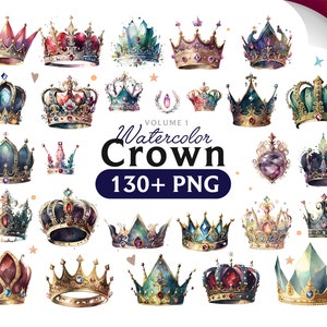 Krone Png, Aquarell Krone, Krone Clipart, Krone PNG, Krone Clipart, Krone Kunst, Krone, digital, Band 1