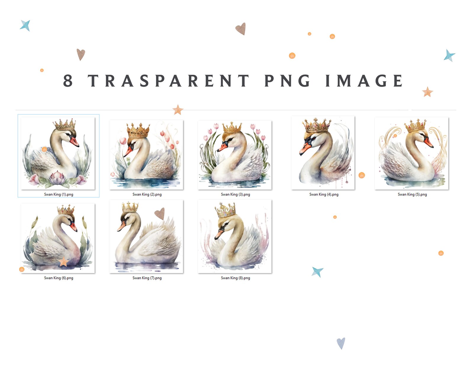 Swan Watercolor Clipart Illustration PNG - Etsy