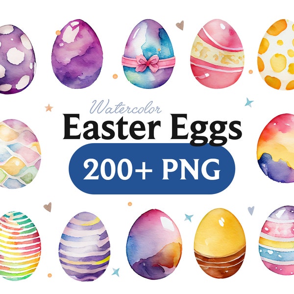 Watercolor Easter Eggs, Egg, Easter Eggs clipart, Easter Eggs PNG, Easter Eggs clipart, Easter Eggs art, Easter Eggs, digital, 2