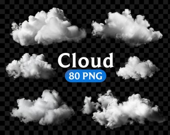 80 PNG Clouds Clipart, Realistic Clouds Images, PNG Photoshop Overlays, Realistic White Clouds, Weather Graphics, Cloudy Clipart