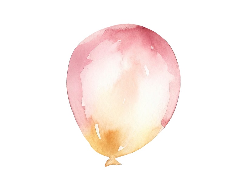 Watercolor Pastel Balloons Clipart Set (PNG Digital Download) - Etsy