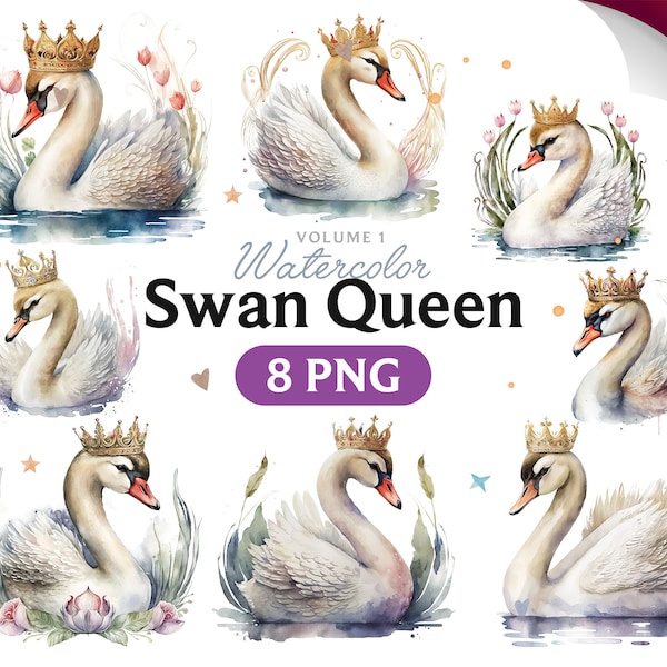 Cygne Aquarelle Clipart Illustration PNG