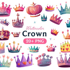 Crown Png, Watercolor Crown, Crown clipart, Crown PNG, Crown clipart, Crown art, Crown, digital, SET 1
