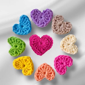 Mini Heart Applique Crochet Pattern, Valentines Decoration (PDF Download)
