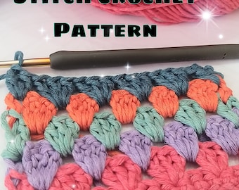 MOTIF AU CROCHET - Tutoriel classique sur le carré grand-mère | Bloc et motif PDF faciles, étape par étape, pour débutants | Téléchargement instantané