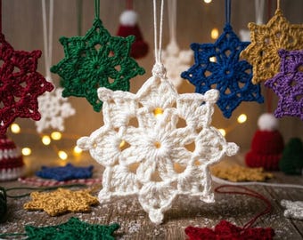 Christmas Star Ornament Crochet Pattern | Beginner Friendly PDF