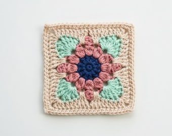 Sonnenblumen Oma Quadrat Häkelanleitung | Blumen Motiv Gänseblümchen | Einfach zu Häkeln