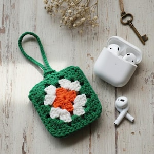 Crochet Granny Square AirPod Case Pattern | Small Pouch PDF | Easy Digital Download