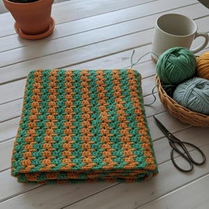 Patrón de crochet cuadrado de abuela con punto de gato, patrón de manta en PDF imagen 8