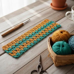 Patrón de crochet cuadrado de abuela con punto de gato, patrón de manta en PDF imagen 7