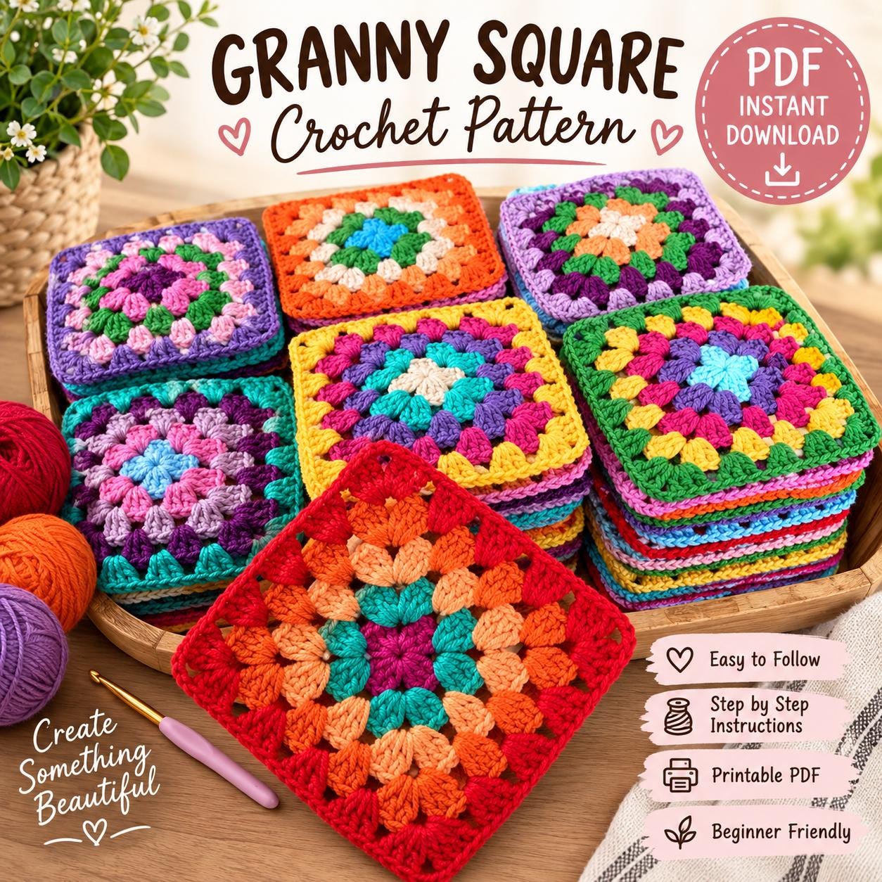 Granny square kit - Etsy 日本