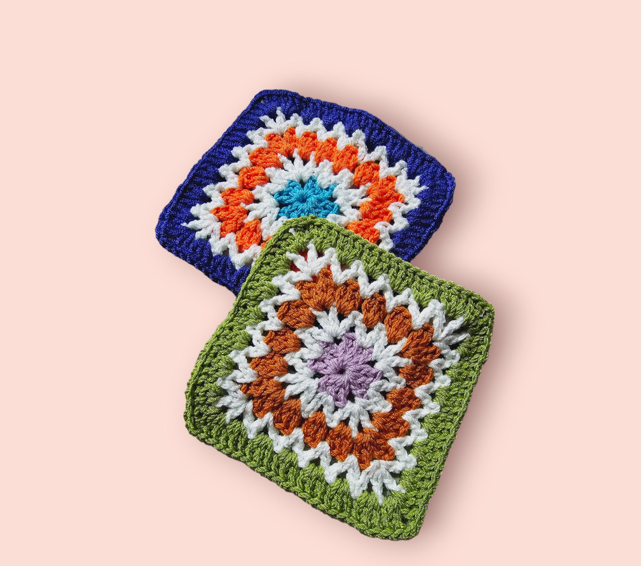 Granny Square Crochet Pattern, Simple Beginner Afghan Tutorial - Etsy