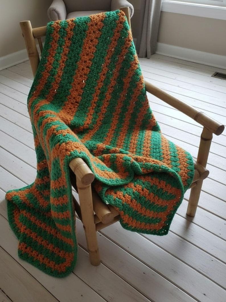 Patrón de crochet cuadrado de abuela con punto de gato, patrón de manta en PDF imagen 2