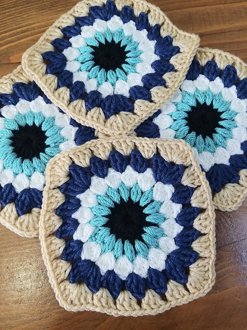 Evil Eye Granny Square Crochet Pattern Etsy