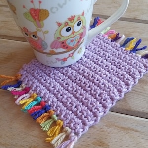 Patrón de posavasos a crochet fácil, Patrón de crochet para alfombra de taza, Descarga instantánea / PDF