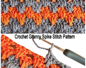 Granny Spike Stitch Crochet Blanket Pattern,  Easy Crochet Baby Blanket Pattern