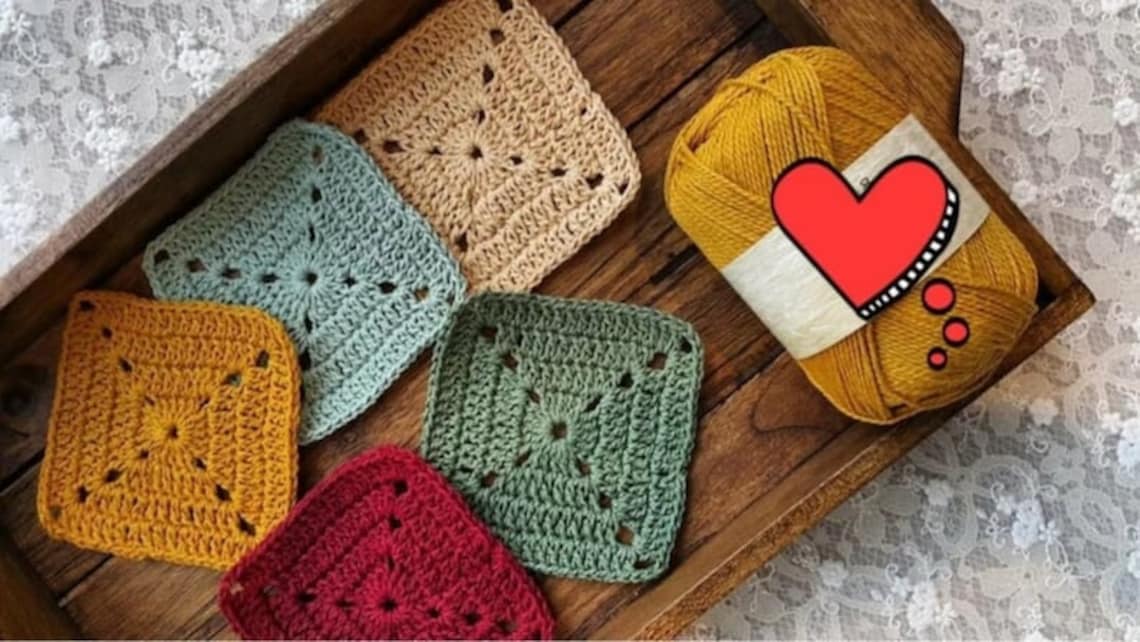 2 Easy Crochet Granny Square Patterns, Beginner Blanket Building - Etsy