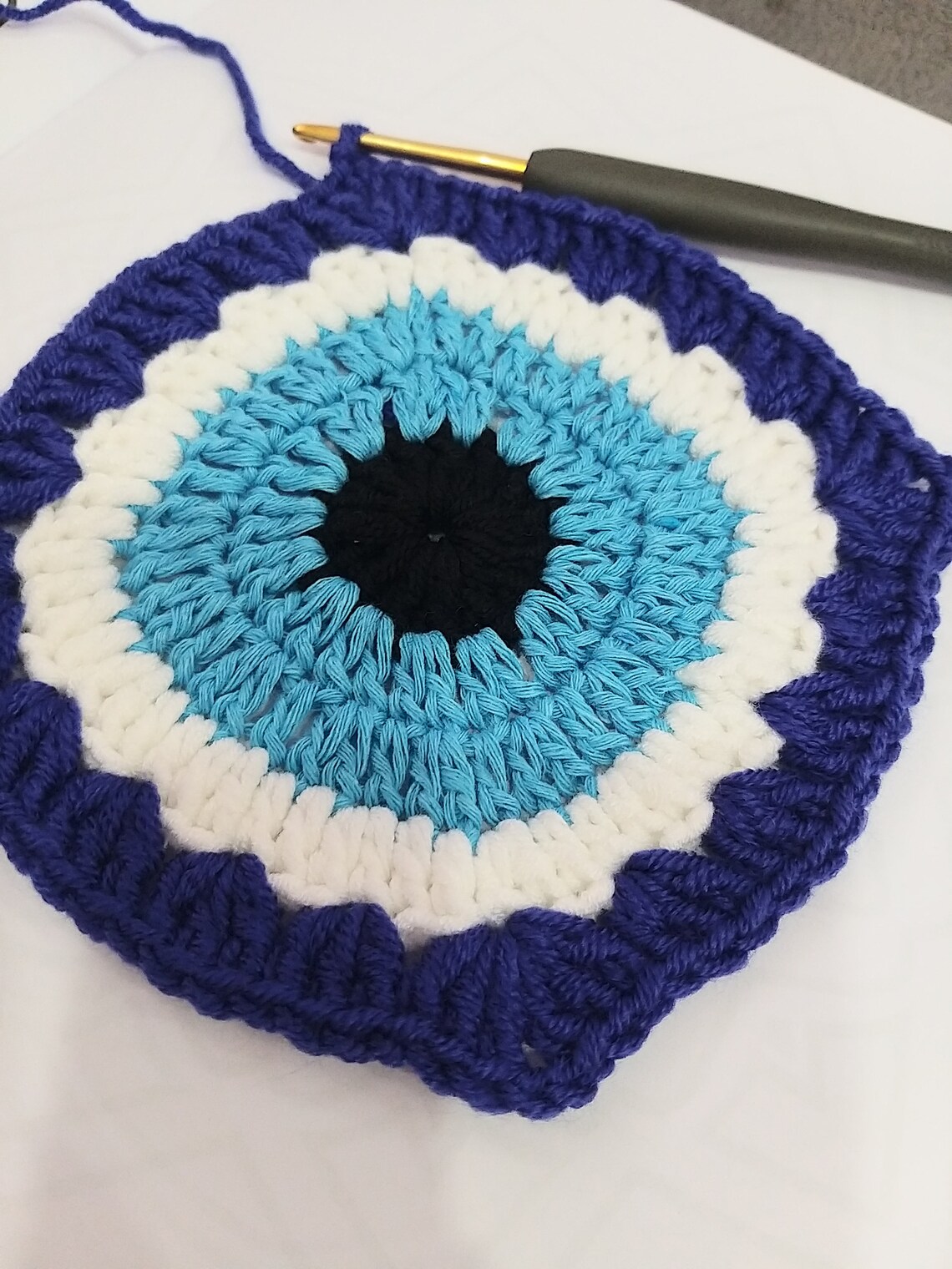 Evil Eye Granny Square Pattern DIGITAL PATTERN Crochet Evil Etsy