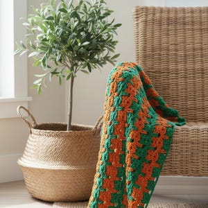 Patrón de crochet cuadrado de abuela con punto de gato, patrón de manta en PDF imagen 6