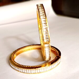 Handmade Kundan Jadau Bangle: Gold Finish Wedding Kada